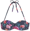 SUNSEEKER B&uuml;gel-Bandeau-Bikini-Top Damen marine-bedruckt Gr.32 Cup A