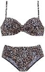 LASCANA B&uuml;gel-Bikini Damen braun-bedruckt Gr.36 Cup B