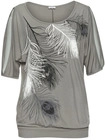 LASCANA Strandshirt Damen grau-bedruckt Gr.32/34