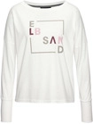 ELBSAND Langarmshirt Damen wei&szlig; bedruckt Gr.S (36)