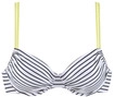 VENICE BEACH B&uuml;gel-Bikini-Top Damen schwarz-wei&szlig;-limette Gr.36 Cup B