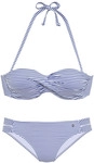 S.OLIVER B&uuml;gel-Bandeau-Bikini Damen hellblau-wei&szlig; Gr.44 Cup E