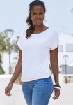 VIVANCE Kurzarmshirt Damen wei&szlig;, schwarz Gr.32/34