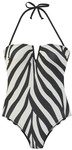 FRENCH CONNECTION Badeanzug Damen schwarz-creme Gr.44