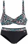 VENICE BEACH B&uuml;gel-Bikini Damen schwarz-bedruckt Gr.36 Cup B