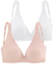 PETITE FLEUR Bralette-BH Damen ros&eacute;+wei&szlig; Gr.70D