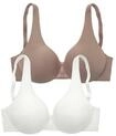 NUANCE BY LASCANA T-Shirt-BH Damen nougat+wei&szlig; Gr.75C