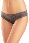 LASCANA Brasilslip Damen taupe-uni, gepunktet, gestreift Gr.32/34