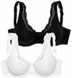 PETITE FLEUR B&uuml;gel-BH Damen wei&szlig;+schwarz Gr.85B