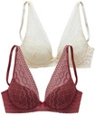 PETITE FLEUR Push-up-BH Damen haselnuss+puder Gr.90A