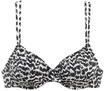 LASCANA B&uuml;gel-Bikini-Top Damen schwarz-creme Gr.38 Cup C