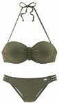 BUFFALO B&uuml;gel-Bandeau-Bikini Damen oliv Gr.38 Cup B