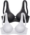 PETITE FLEUR BY LASCANA Minimizer-BH Damen wei&szlig;+schwarz Gr.75C