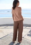 FRENCH CONNECTION Kurzarmpullover Damen taupe Gr.44/46