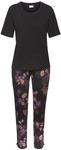 VIVANCE DREAMS Damen Pyjama schwarz gebl&uuml;mt Gr.32/34