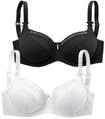 PETITE FLEUR BY LASCANA B&uuml;gel-BH Damen wei&szlig;+schwarz Gr.75