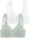 PETITE FLEUR T-Shirt-BH Damen mint+wei&szlig; Gr.90D