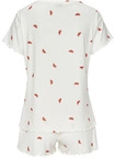 VIVANCE DREAMS Damen Shorty ecru-rot-gemustert Gr.48/50