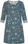 LASCANA Damen Nachthemd rauchblau-ecru Gr.32/34