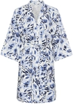 LASCANA Damen Kimono blau gebl&uuml;mt Gr.36/38
