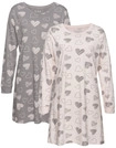 VIVANCE DREAMS Damen Nachthemd rosa/grau Gr.44/46