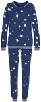 VIVANCE DREAMS BY LASCANA Damen Pyjama dunkelblau-gemustert Gr.40/42