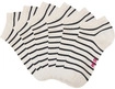 H.I.S Sneakersocken Damen 6x ecru mit schwarzen Ringel Gr.35-38