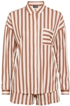 LSCN BY LASCANA Damen Shorty braun-ros&eacute;gold-gestreift Gr.48/50
