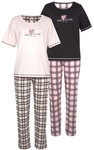 VIVANCE DREAMS BY LASCANA Damen Pyjama schwarz, schwarz-wei&szlig;-kariert, rosa,
