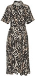 VIVANCE Hemdblusenkleid Damen schwarz-braun bedruckt Gr.38