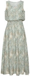 LASCANA Midikleid Damen t&uuml;rkis-beige bedruckt Gr.34