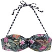 VENICE BEACH Bandeau-Bikini-Top Damen schwarz-bedruckt Gr.40 Cup A