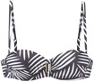 LASCANA B&uuml;gel-Bandeau-Bikini-Top Damen anthrazit-creme Gr.38 Cup A