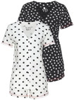 VIVANCE DREAMS Damen Shorty wei&szlig;-schwarz-gepunktet, schwarz-wei&szlig;-gemustert...