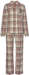 H.I.S Damen Pyjama creme-kariert Gr.32