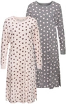 VIVANCE DREAMS Damen Nachthemd taupe + rosa Gr.44/46