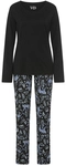 VIVANCE DREAMS Damen Pyjama schwarz bedruckt Gr.44/46