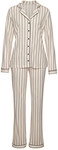VIVANCE DREAMS Damen Pyjama ecru gestreift Gr.44/46