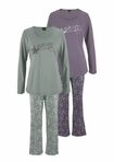 VIVANCE DREAMS Damen Pyjama mint, lila Gr.32/34