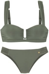 LASCANA Bandeau-Bikini Damen oliv Gr.38 Cup C/D