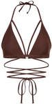 LSCN BY LASCANA Triangel-Bikini-Top Damen braun Gr.40 Cup A/B