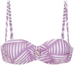LASCANA B&uuml;gel-Bandeau-Bikini-Top Damen flieder bedruckt Gr.40 Cup A