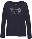 VIVANCE DREAMS Damen Pyjamaoberteil marine Gr.32/34