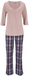 VIVANCE DREAMS Damen Pyjama hellrosa-navy Gr.32/34
