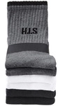 H.I.S Sportsocken Damen 2x wei&szlig;, 2x schwarz, 2x grau meliert Gr.35-38
