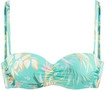 VENICE BEACH B&uuml;gel-Bandeau-Bikini-Top Damen t&uuml;rkis bedruckt Gr.36 Cup A