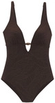 LASCANA Badeanzug Damen braun Gr.40 Cup C/D