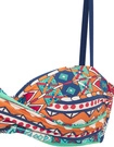 BUFFALO B&uuml;gel-Bandeau-Bikini Damen blau bedruckt Gr.36 Cup B