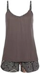 LASCANA Damen Shorty braun-gemustert Gr.36/38
