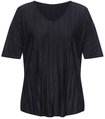 LASCANA Plisseeshirt Damen schwarz Gr.40/42